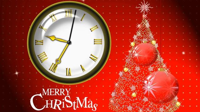 Screensaver Merry Christmas. Заставка с часами Счастливого Рождества смотреть онлайн