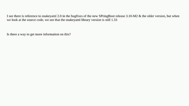 Is snakeyaml 2.0 added in the new Spring boot versions? смотреть онлайн