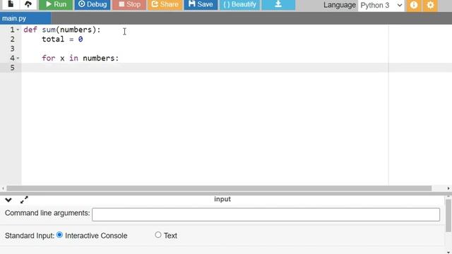 Write a Python function to sum all the numbers in a list. смотреть онлайн