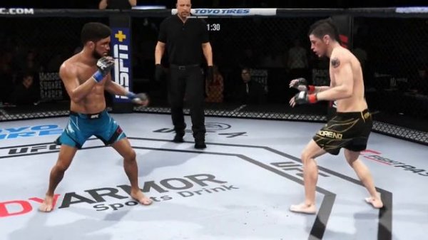 Brandon Moreno vs Henry Cejudo Full Fight - UFC 4 Simulation