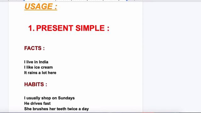 Simple Present vs Present Continuous Tense смотреть онлайн