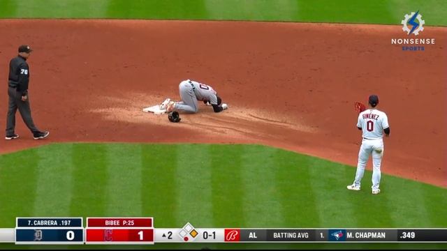 Tigers Baddoo Attempts to Steal 2nd, Takes Catchers Throw Right in the Nuts, Called Out смотреть онлайн
