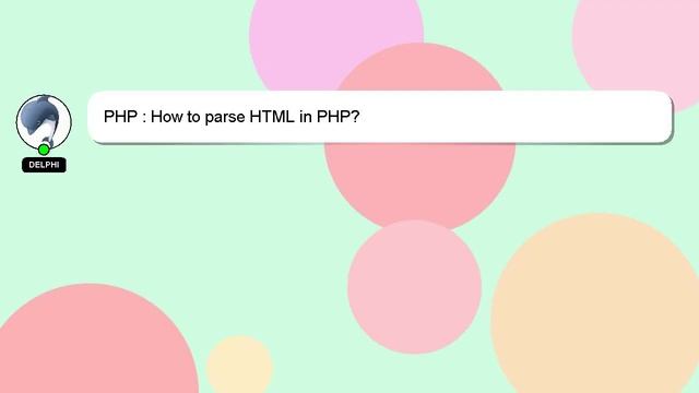 PHP : How to parse HTML in PHP? смотреть онлайн
