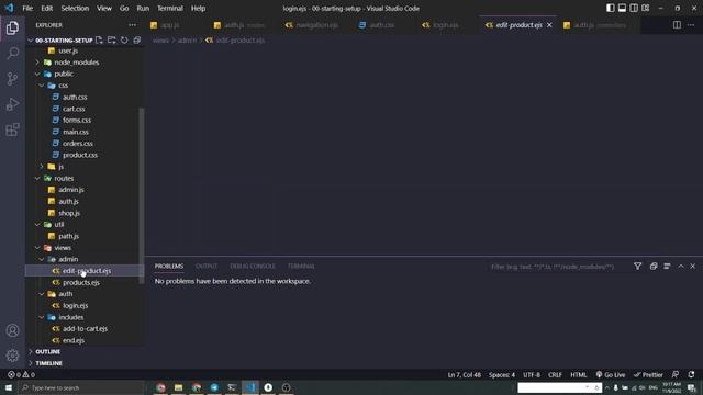 NODE +Cookie setUp Login controller, routes, ejs 2 смотреть онлайн