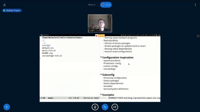 EmacsConf 2020 - 08 - Building reproducible Emacs - Andrew Tropin (abcdw) смотреть онлайн