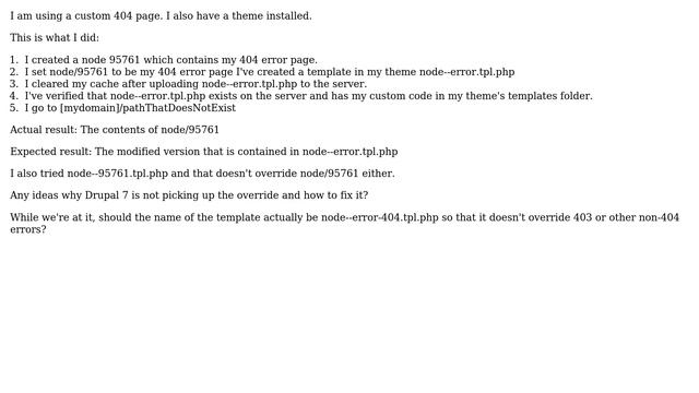 Drupal: How do I get Drupal to recognize my 404 page override? (2 Solutions!!) смотреть онлайн