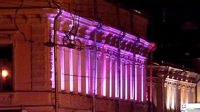 RGB подсветка здания