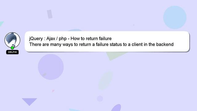 jQuery : Ajax / php - How to return failure смотреть онлайн