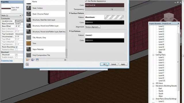 How To use MATERIAL in REVIT ARCHITECTUTRE | TUTORIALS in HINDI @ExcellenceTechnology смотреть онлайн