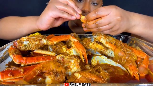 ASMR MUKBANG SEAFOOD KING CRAB SNOW CRAB SHRIMP MUSSELS REAL EATING SOUNDS NO TALKING 먹방 EATING SHO