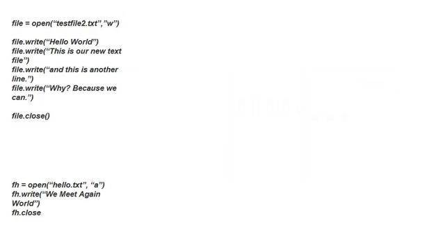Python programming - write into a text file смотреть онлайн
