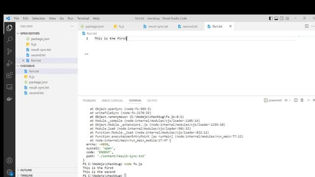 built-in module sync fs #nodejs смотреть онлайн