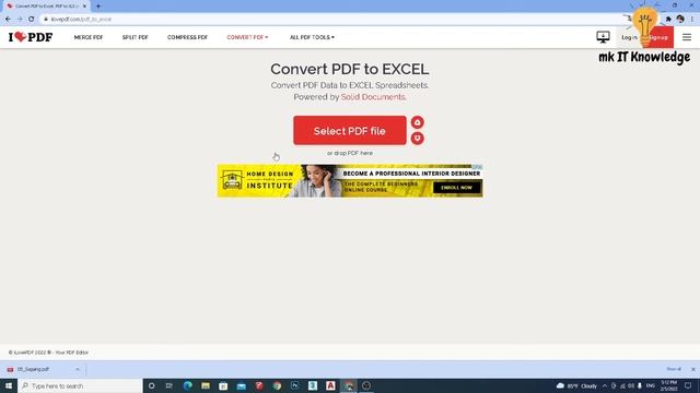 PDF To Excel,JPG To PDF ပြောင်းနည်းများ.I Love PDF, IT Knowledge Myanmar