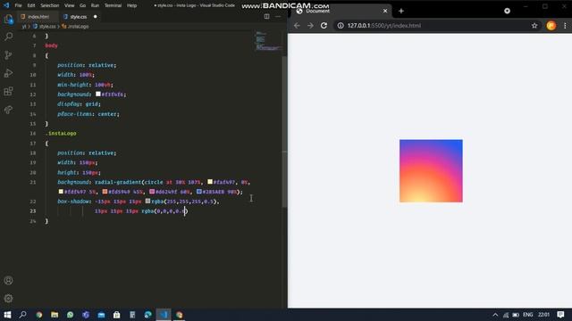 Neumorphism Instagram logo using pure & css | NO IMAGE! Pure CSS смотреть онлайн