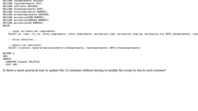 Databases: Is there a recommended way to update many postgres schemes смотреть онлайн