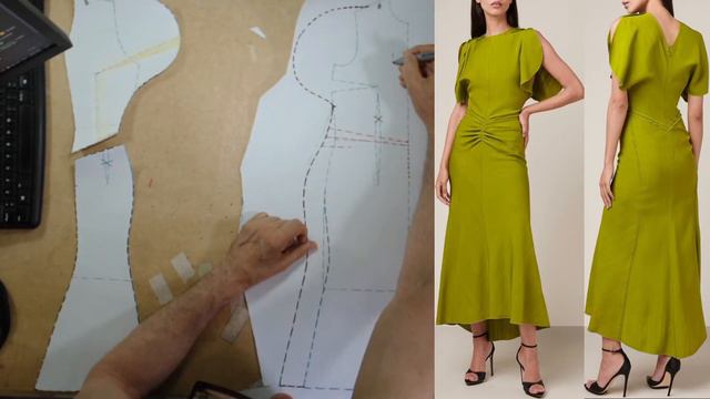 моделируем платье modelado de vestido #курсыкройкиишитья #diseño. смотреть онлайн