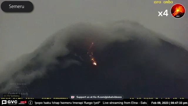 Semeru Volcano, Java Indonesia Visible Lava & Ash смотреть онлайн
