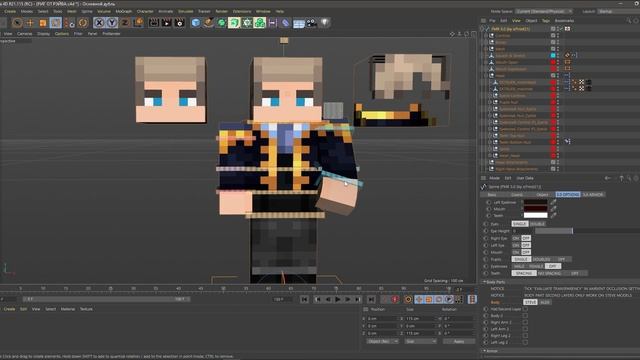 КАК СДЕЛАТЬ МАЙНКРАФТ ПОЗУ CINEMA 4D | RIG MINECRAFT смотреть онлайн