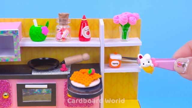How To Build Simple 4 Color Cardboard House with Bunk Bed for a family ❤️ DIY Miniature House (Easy смотреть онлайн