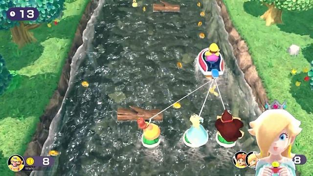 Mario Party Superstars Rosalina vs Wario vs Daisy vs Donkey Kong in Yoshi's Tropical Island смотреть онлайн
