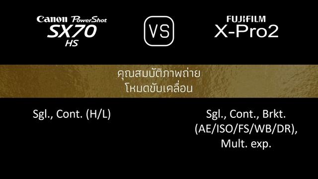 การเปรียบเทียบข้อกำหนดระหว่าง Canon PowerShot SX70 HS และ Fujifilm X-Pro2 смотреть онлайн