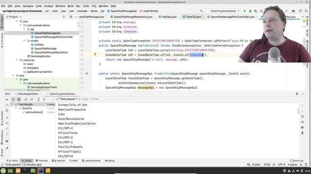 SpringBoot Postgres LocalDateTime and ZonedDateTime смотреть онлайн