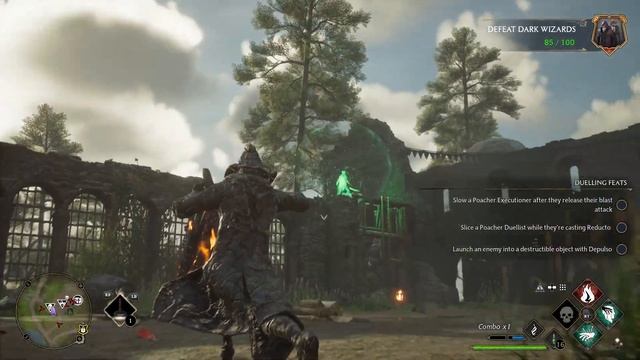Playing Hogwarts Legacy at Hard Mode? "Combat challenge" No commentary Gameplay смотреть онлайн