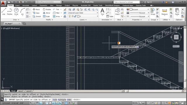 Drawing handrails Lesson-6 смотреть онлайн