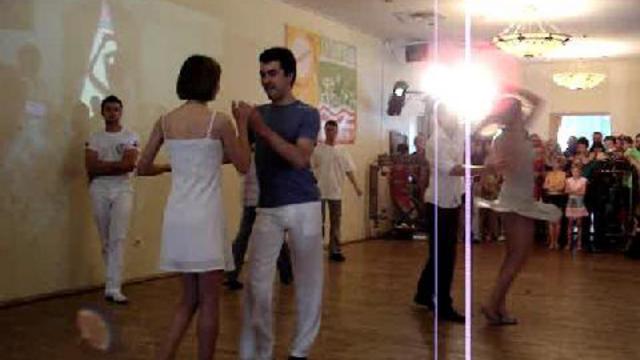 Саша Маковский и Женя Озимук. Конкурс по сальсе (ЛА стиль) в Харькове. смотреть онлайн