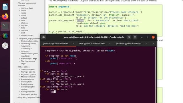 adding cli interface to my scapy scanner смотреть онлайн