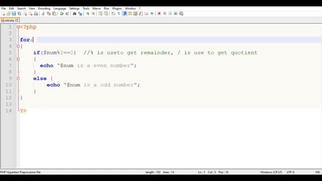 Find odd/even number/WAP/write a program in php/learn in php смотреть онлайн