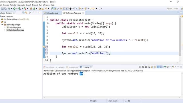 Method Overloading In Java смотреть онлайн