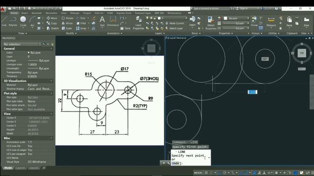 Drawing circles using the TTR Options in Auto CAD sketch 05 смотреть онлайн