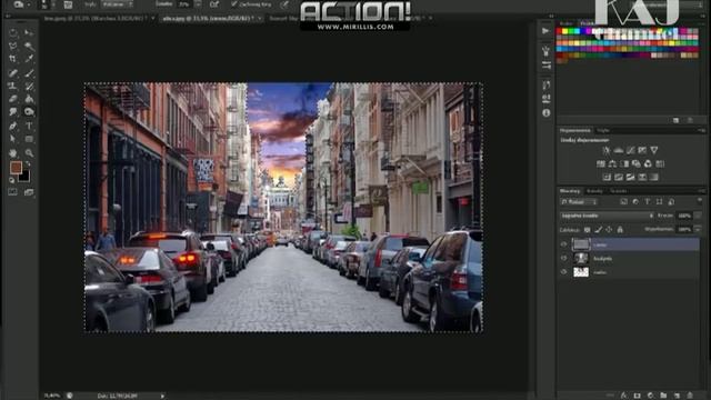 Photoshop Manipulacje - Lew w miejskiej dżungli. смотреть онлайн