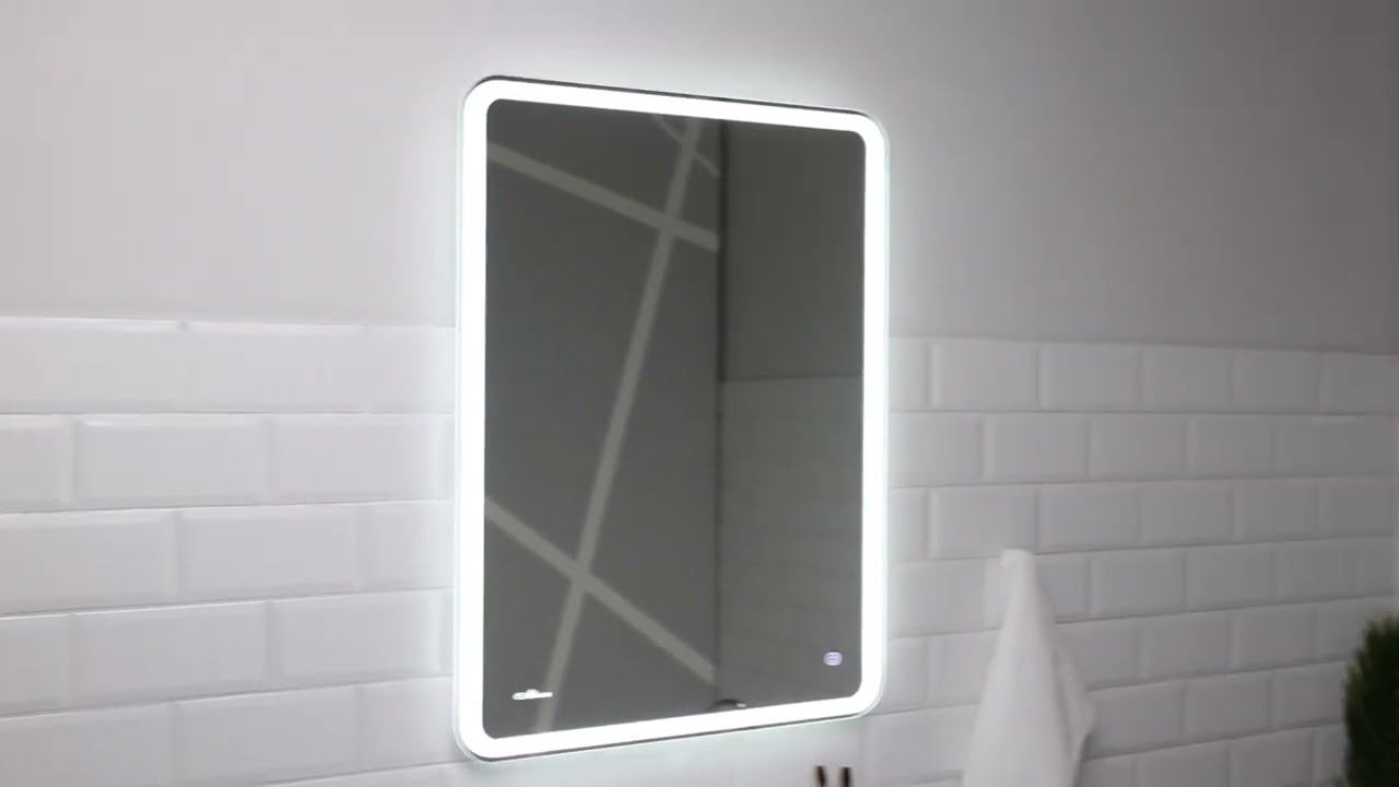 Зеркало настенное Real 50х70 с Led подсветкой и сенсорным управлением смотреть онлайн