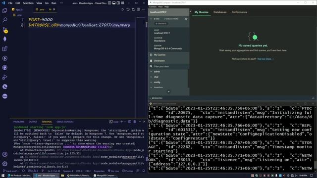 MongooseServerSelectionError: connect ECONNREFUSED ::1:27017 || Error Solution смотреть онлайн