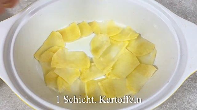 Wie kocht man einen Auflauf mit Kartoffeln, Pilzen und Fleisch in einer cremigen Sauce? смотреть онлайн
