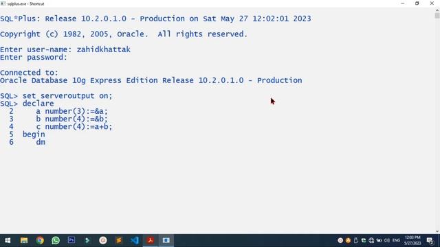 PL SQL in Oracle 5 || Set verify off command смотреть онлайн