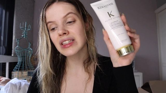 KÉRASTASE ELIXIR ULTIME FULL LINE REVIEW AND TRY ON - treatment for thin hair and damaged hair. смотреть онлайн
