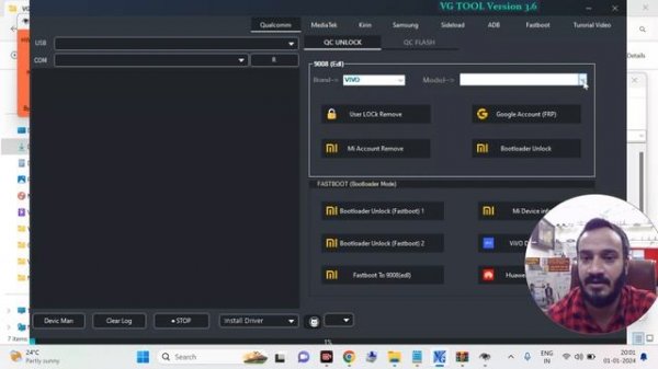 vg tool latest version v3.6 free tool all cpu supported mtk/qualcomm/spd/adb fastboot sideload flas