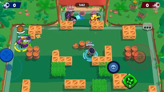 Brawl Stars Walkthrough Gameplay Season 8 Brawl Ball (Triple Dribble) - Spike Brawler смотреть онлайн