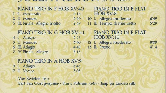 Haydn Edition - Joseph Haydn, Piano Trios Hob XV-40, 41, 9, 8 & 10