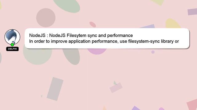 NodeJS : NodeJS Filesytem sync and performance смотреть онлайн