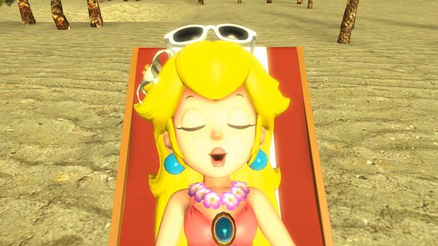 Princess Peach Gets Hungry At The Beach
