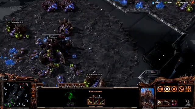 StarCraft II: Legacy of the Void - Тактика за зергов (3 хаты и мута-роуч) (для бронзовой лиги) смотреть онлайн