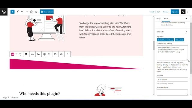 How to create a non-rectangular separator, divider using SVG Block - BoldBlocks смотреть онлайн