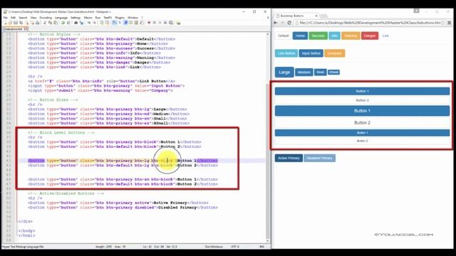 Buttons and Groups || Bootstrap смотреть онлайн