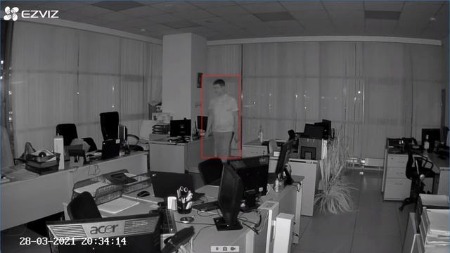 Видеокамера EZVIZ C6W - Темное время суток (ПК) смотреть онлайн