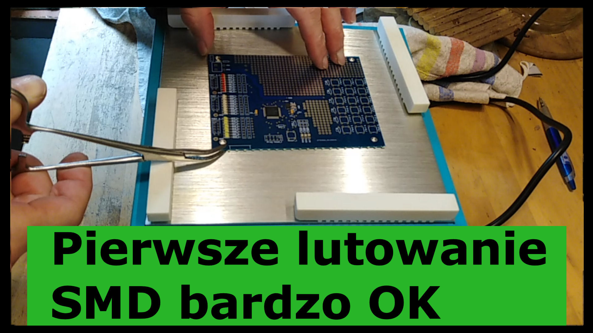 Pierwsze lutowanie SMD bardzo OK - Первая пайка SMD была очень успешно завершена смотреть онлайн