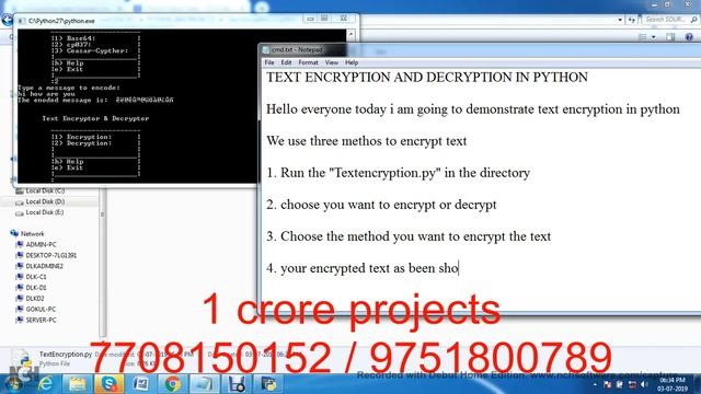 Text File Encryption and Decryption System Based on ASE Algorithm Using Python - 1Crore Projects смотреть онлайн
